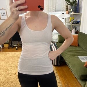 James Perse Soft Pink Ribbed Longline Women's Sleeveless Tank Top - Sz 1